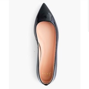 J Crew Pointed Toe Patent Leather Ballet Flat 10